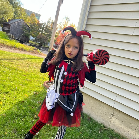 Kids Horror Harlequin Costume - Picture 3 of 5
